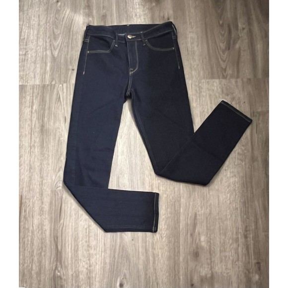 H&M Jeans Womens Size 25 Indigo SKINNY ANKLE REGULAR WAIST Denim Slim Stretch - Picture 4 of 12